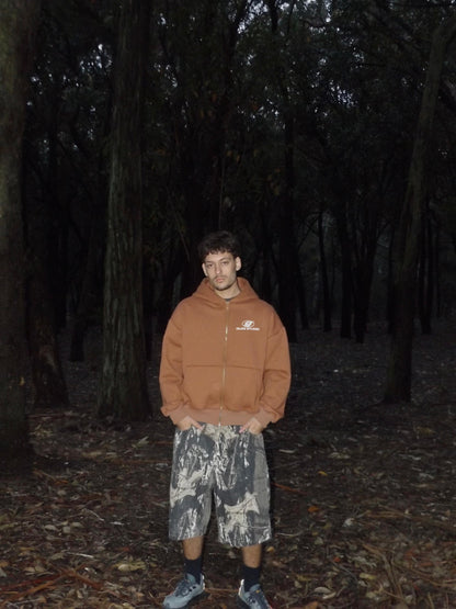 ZIP HOODIE MARRON