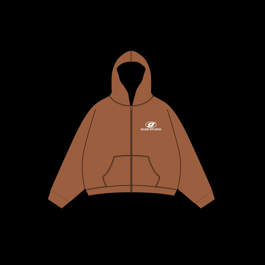 ZIP HOODIE MARRON